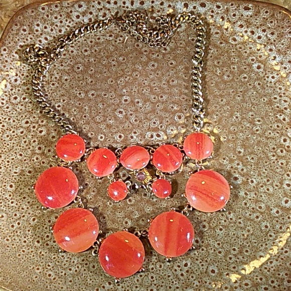 Orange Bib Necklace - Picture 4 of 4